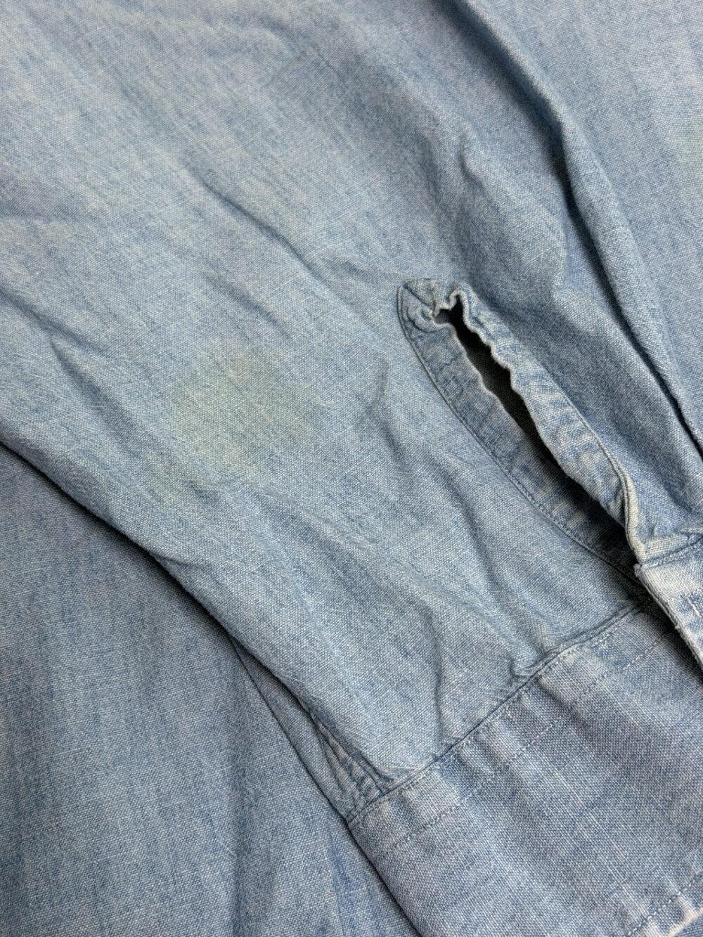 RRL Ralph Lauren Vintage Chambray Cotton Work Shirt XL Men - Picture 14 of 14